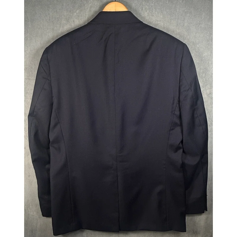Lauren Ralph Lauren Blazer Navy Blue Gold Crest‎ Buttons Preppy Jacket 42 Long
